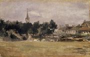 Edouard Manet Landscape with a Village Church Spain oil painting artist